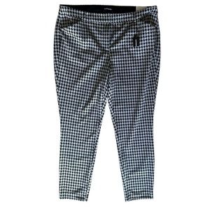 Express Houndstooth Skinny Mid Rise Pant Size 16 Regular Career Business Casual